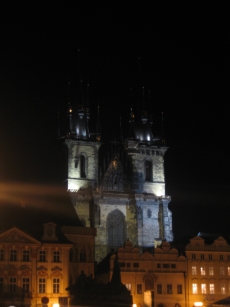 The Church Of Our Lady Before Tyn at night