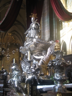 Incredible silver tomb of St. John Nepomuk
