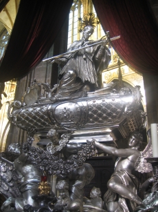 Incredible silver tomb of St. John Nepomuk