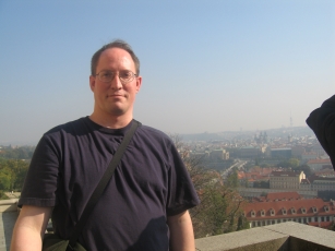 Me on the parapet with Old Town in the background