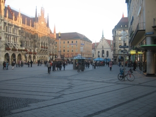 The Marienplatz in Munich