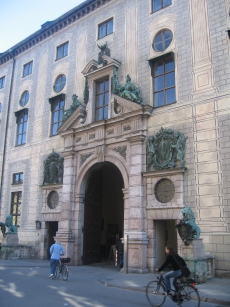 The west end of the Residenz in Munich