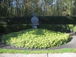 Ash grave marked by the Star of David at Dachau
