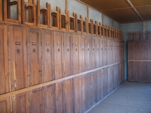 Lockers in the barracks at Dachau