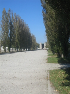 The camp road at Dachau