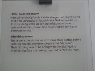 The disrobing room at Dachau