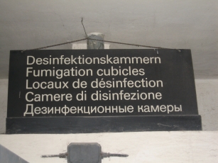 The fumigation chambers at the Dachau concentration camp