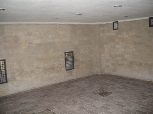 The gas chamber at the Dachau concentration camp